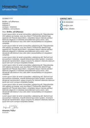 Calm Eloquence Cover Letter Templates