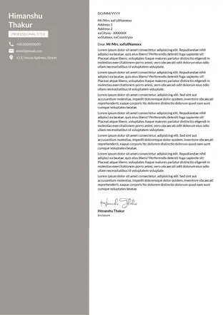 Decorous Cover Letter Templates