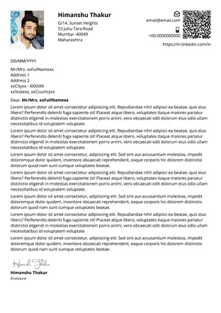 Lean and Cool Cover Letter Templates