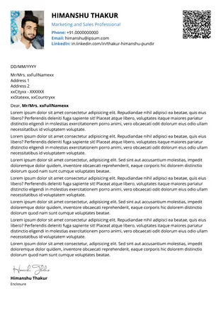 Modern and Contemporary Cover Letter Templates