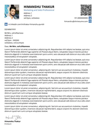 Smart and Balanced Cover Letter Templates